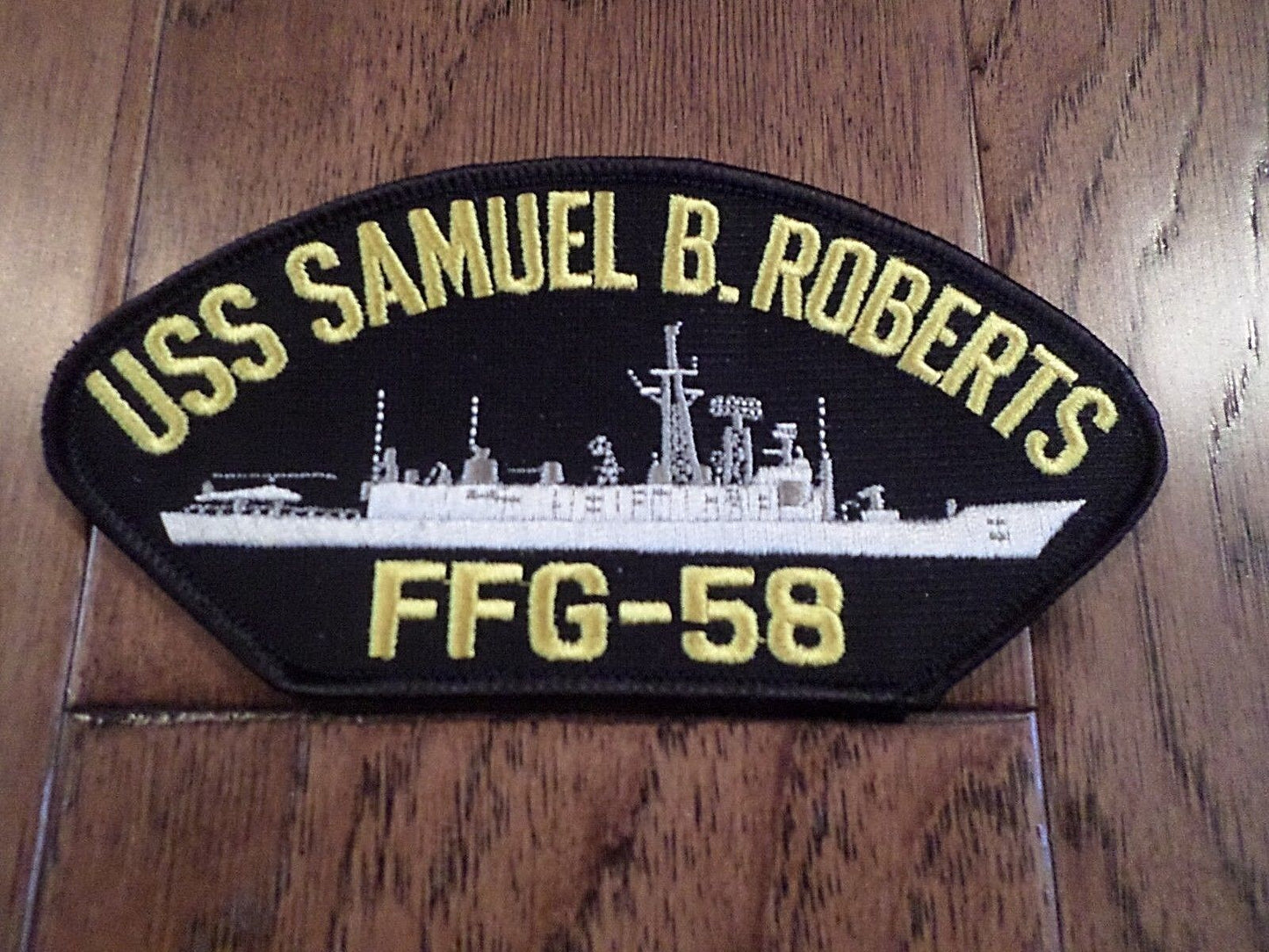 USS SAMUEL B. ROBERTS FFG-58 U.S NAVY SHIP HAT PATCH U.S.A MADE HEAT TRANSFER