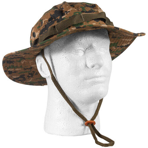 NEW DIGITAL WOODLAND BOONIE HAT SIZE X-LARGE MARINE CORPS CAMOUFLAGE PATTERN