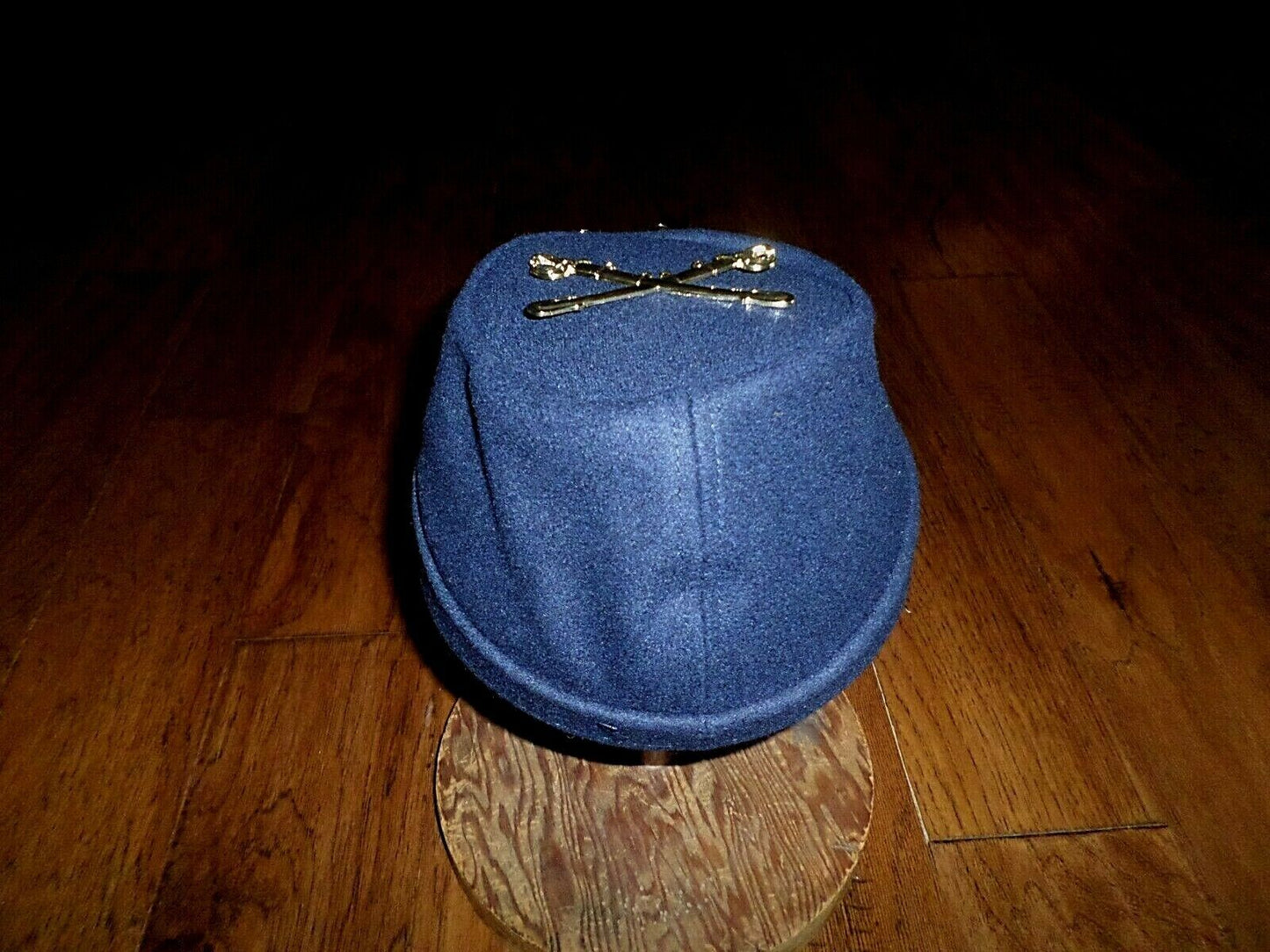 CIVIL WAR UNION KEPI CAVALRY HAT BLUE WOOL ADJUSTABLE KEPI SWORDS U.S BADGE