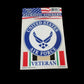 U.S AIR FORCE VETERAN OIF IRAQI FREEDOM WINDOW DECAL STICKER U.S.A MADE
