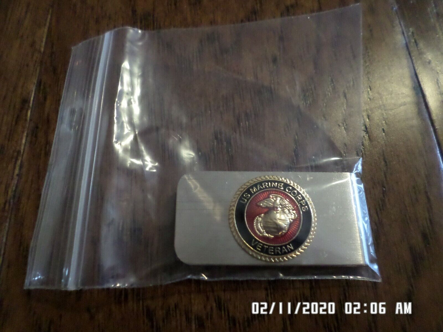 U.S MILITARY MARINE CORPS VETERAN MONEY CLIP OFFICIAL LICENSED PRODUCT