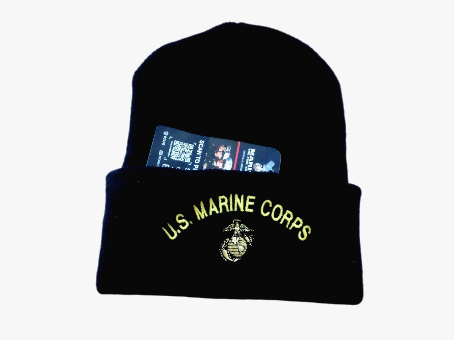 U.S MILITARY STYLE MARINE CORPS EGA BEANIE 2 PLY COLD WEATHER WATCH CAP USMC