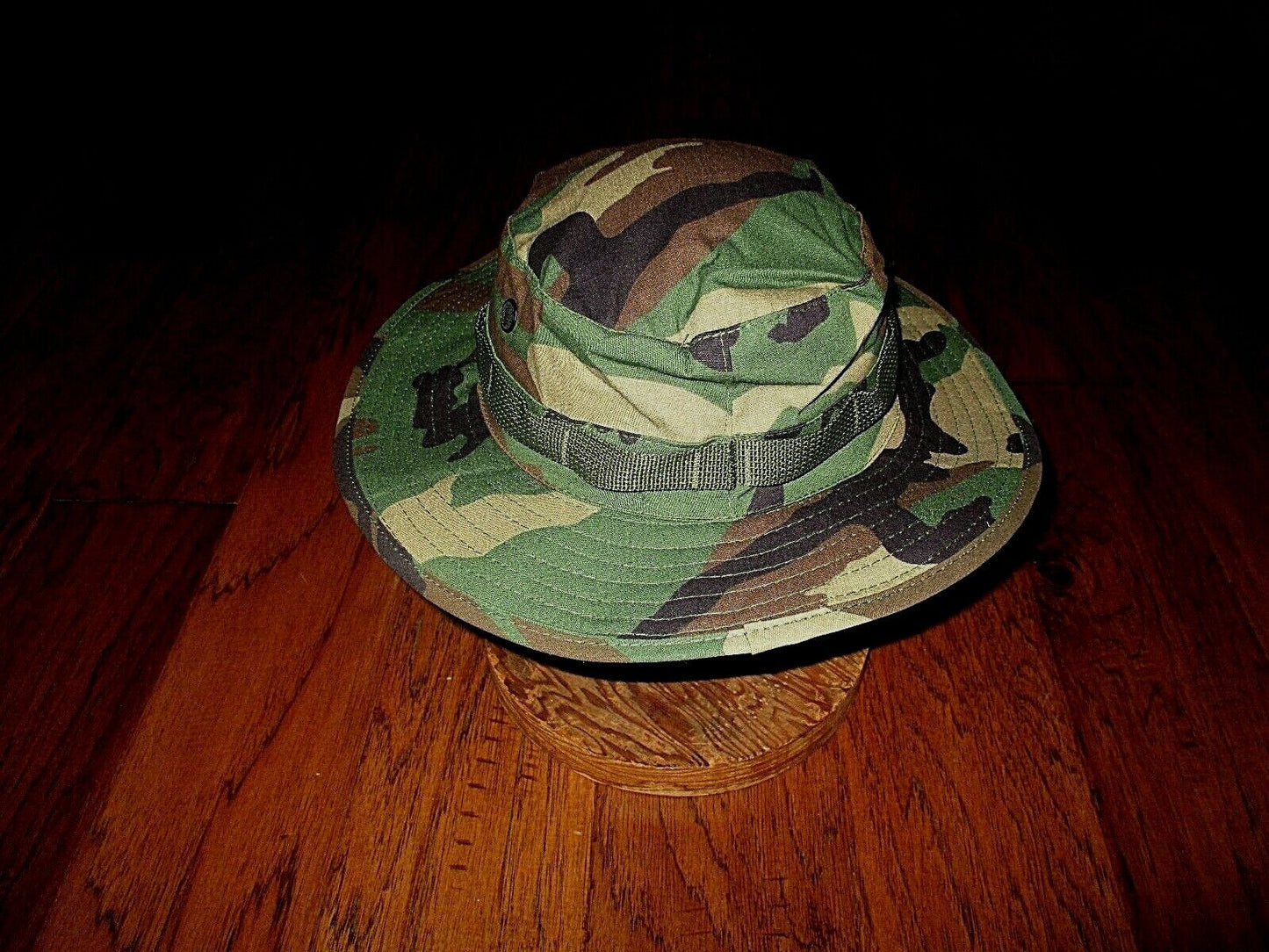 U.S MILITARY STYLE HOT WEATHER BOONIE HAT WOODLAND CAMOUFLAGE RIP-STOP LARGE