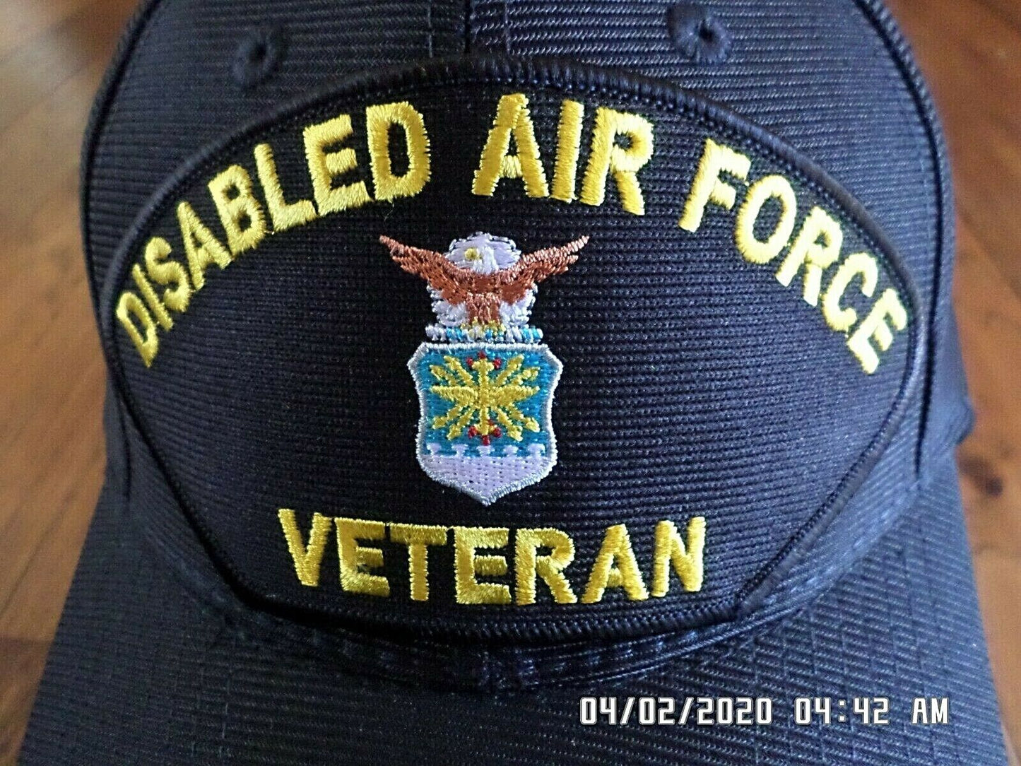 DISABLED AIR FORCE VETERAN HAT OFFICIAL U.S MILITARY BALL CAP USA MADE