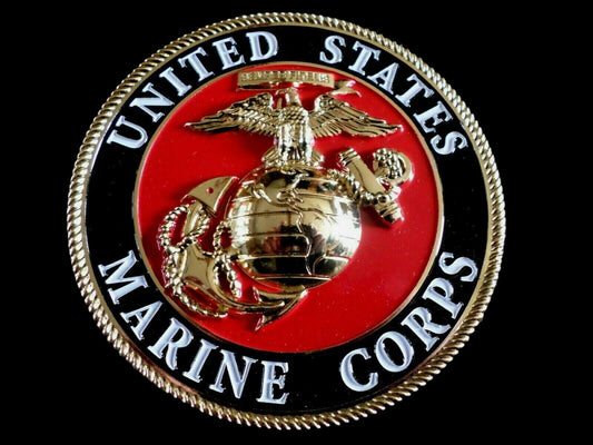 U.S MARINE CORPS EGA USMC METAL MEDALLION ENAMEL SHADOW BOX EMBLEM PLAQUE