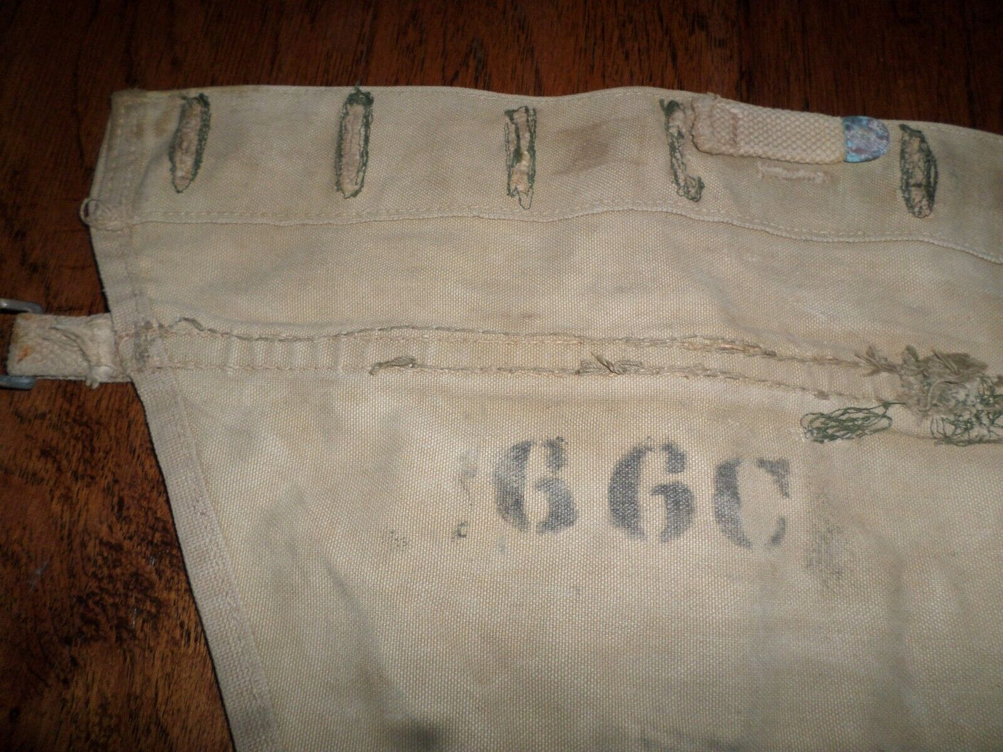 WWI U.S MILITARY KHAKI ARMY PACKTAIL CARRIER M-1910. HAVERSACK PACK TAIL CARRIER