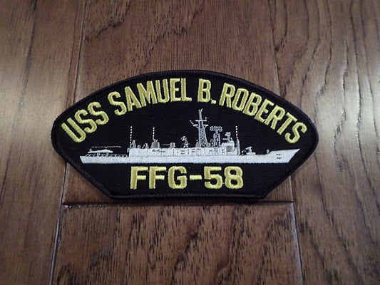 USS SAMUEL B. ROBERTS FFG-58 U.S NAVY SHIP HAT PATCH U.S.A MADE HEAT TRANSFER