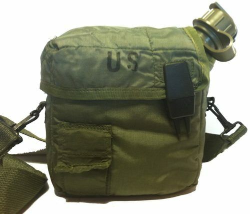 NEW U.S MILITARY ISSUE 2 QUART COLLAPSIBLE CANTEEN + COVER + STRAP NBC LID CAP