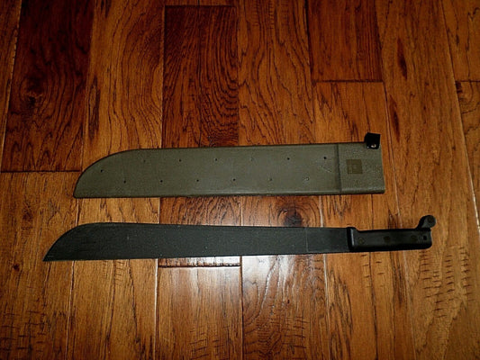 U.S MILITARY MACHETE AND SHEATH 18" INCHES U.S.A MADE ONTARIO KNIFE CO