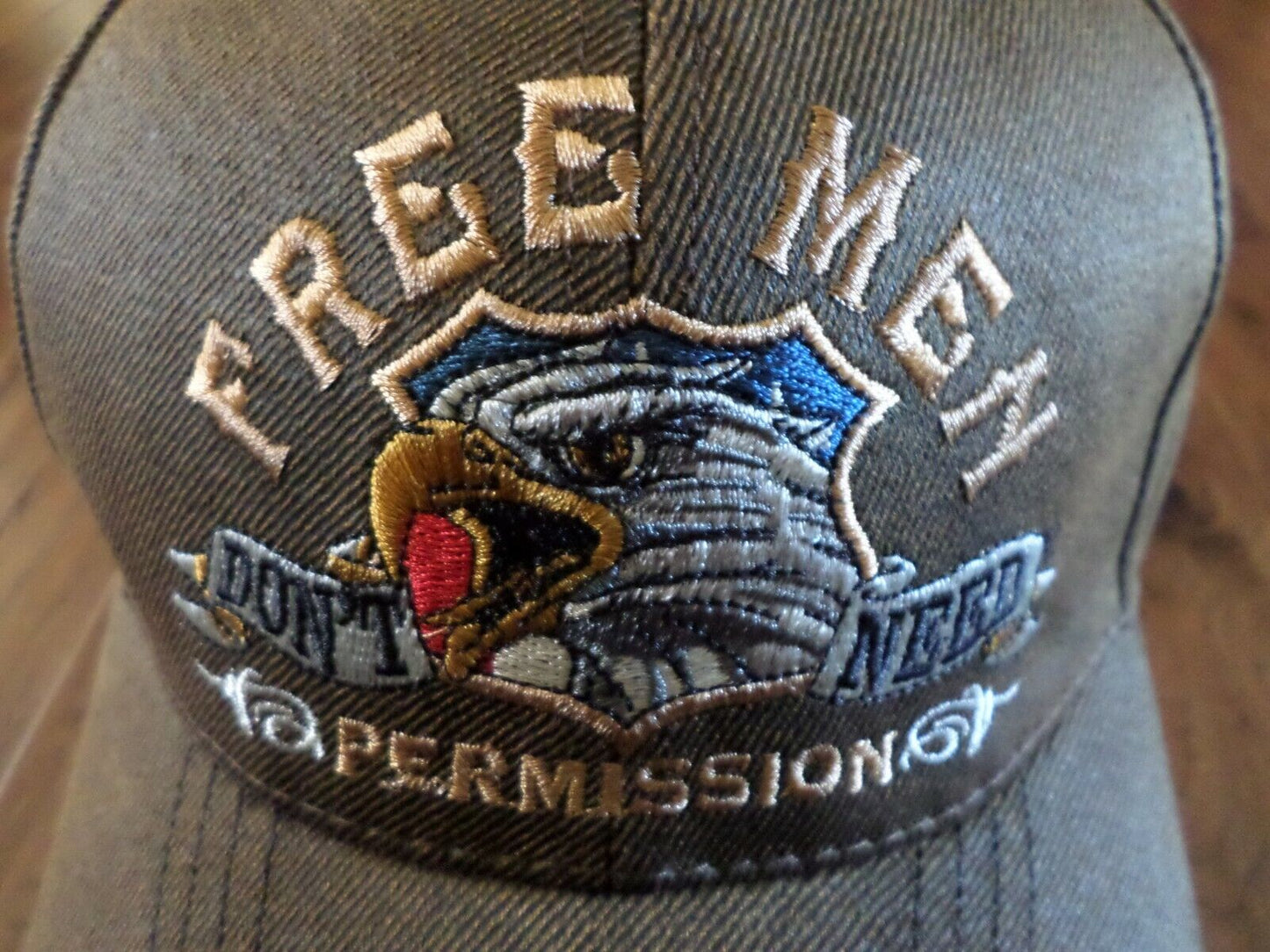 FREE MEN 2nd AMENDMENT PREMIUM OILSKIN 6 PANEL CAP EMBROIDERED HAT