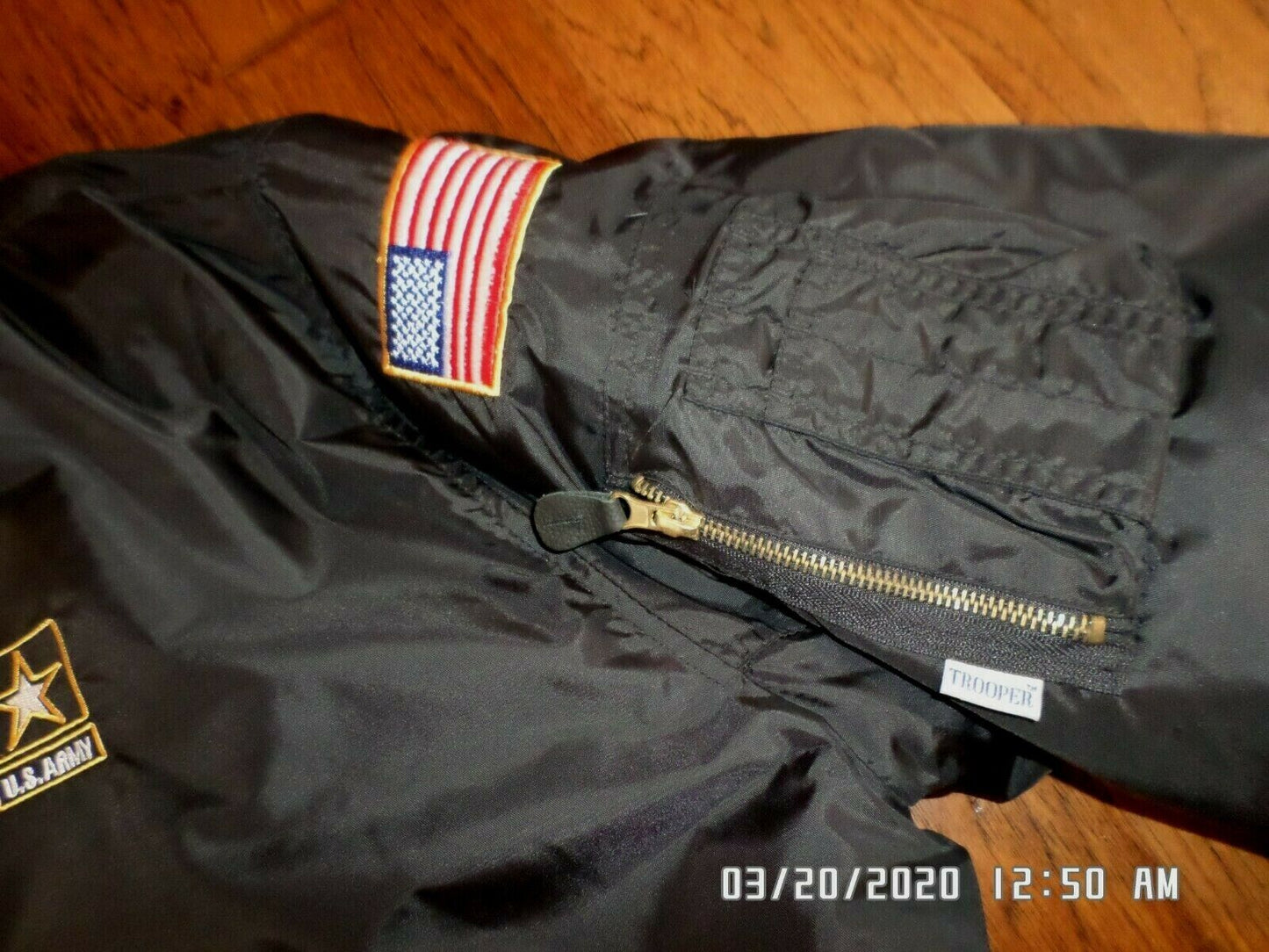 MA-1 U.S ARMY MILITARY STYLE BLACK BOMBERS FLIGHT JACKET REVERSIBLE SIZE XL