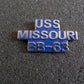 U.S MILITARY NAVY USS MISSOURI BB-63 HAT LAPEL PIN