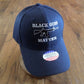 BLACK GUNS MATTER 6 PANEL CAP EMBROIDERED HAT 2nd AMENDMENT NAVY BLUE