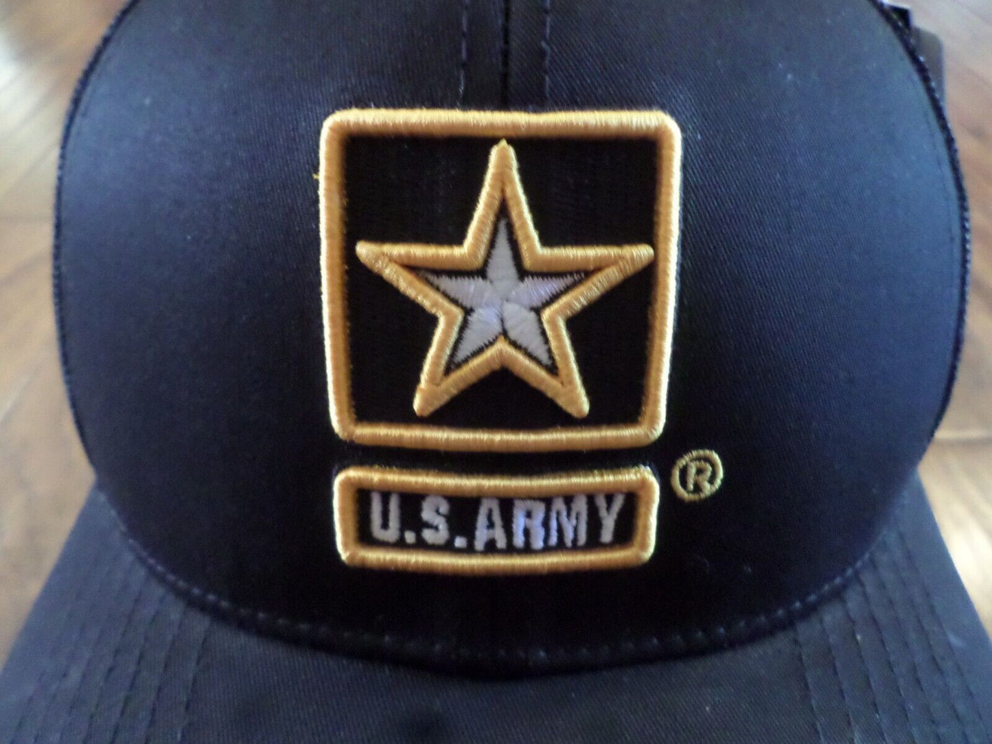 U.S Army Hat Cap Cotton Mesh Back Black Baseball Cap Army Star Logo