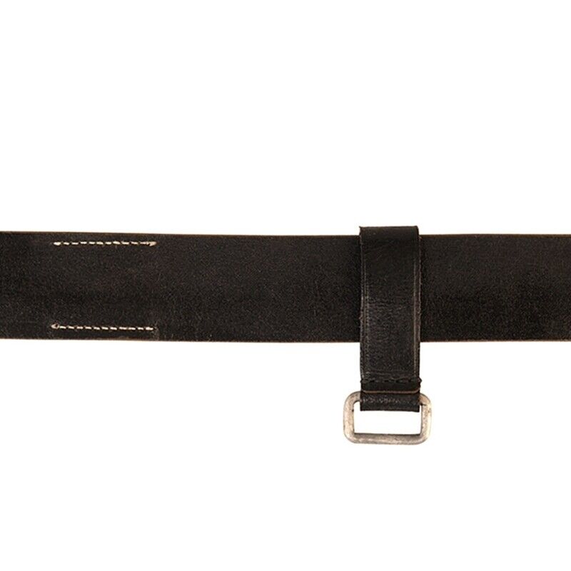 KEY FOB BELT KEEPER GENUINE BLACK LEATHER METAL HARDWARE EQUIPMENT OR KEY HOLDER