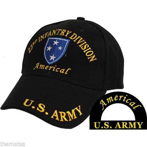 U.S ARMY AMERICAL 23rd INFANTRY DIVISION HAT BALL CAP NEW IN BAGS