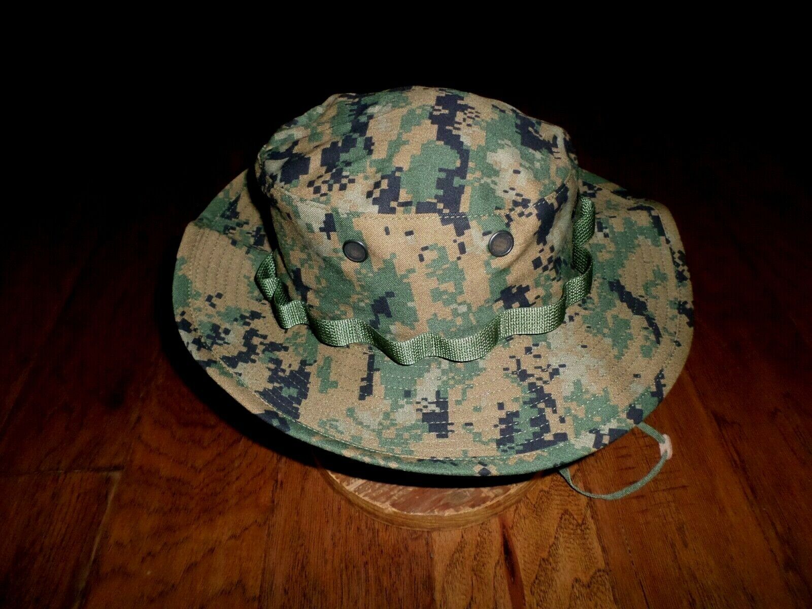 MARINE CORPS BOONIE HAT USMC DIGITAL WOODLAND CAMOUFLAGE XL 7 3/4 USA MADE