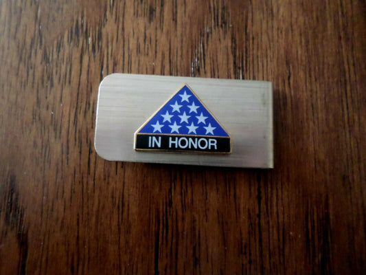 U.S MILITARY IN HONOR MONEY CLIP ARMY NAVY MARINE CORPS AIR FORCE POLICE