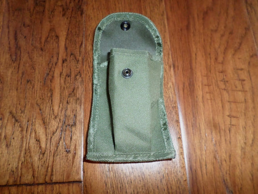 U.S MILITARY STYLE COMPASS FIRST AID CASE NYLON BELT POUCH OD GREEN