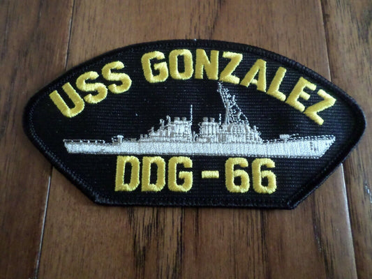 U.S NAVY SHIP HAT PATCH USS GONZALEZ DDG-66 SHIP PATCH HEAT TRANSFER