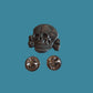 SKULL AND BONES HAT PIN LAPEL DOUBLE POST PIN NEW IN BAGS