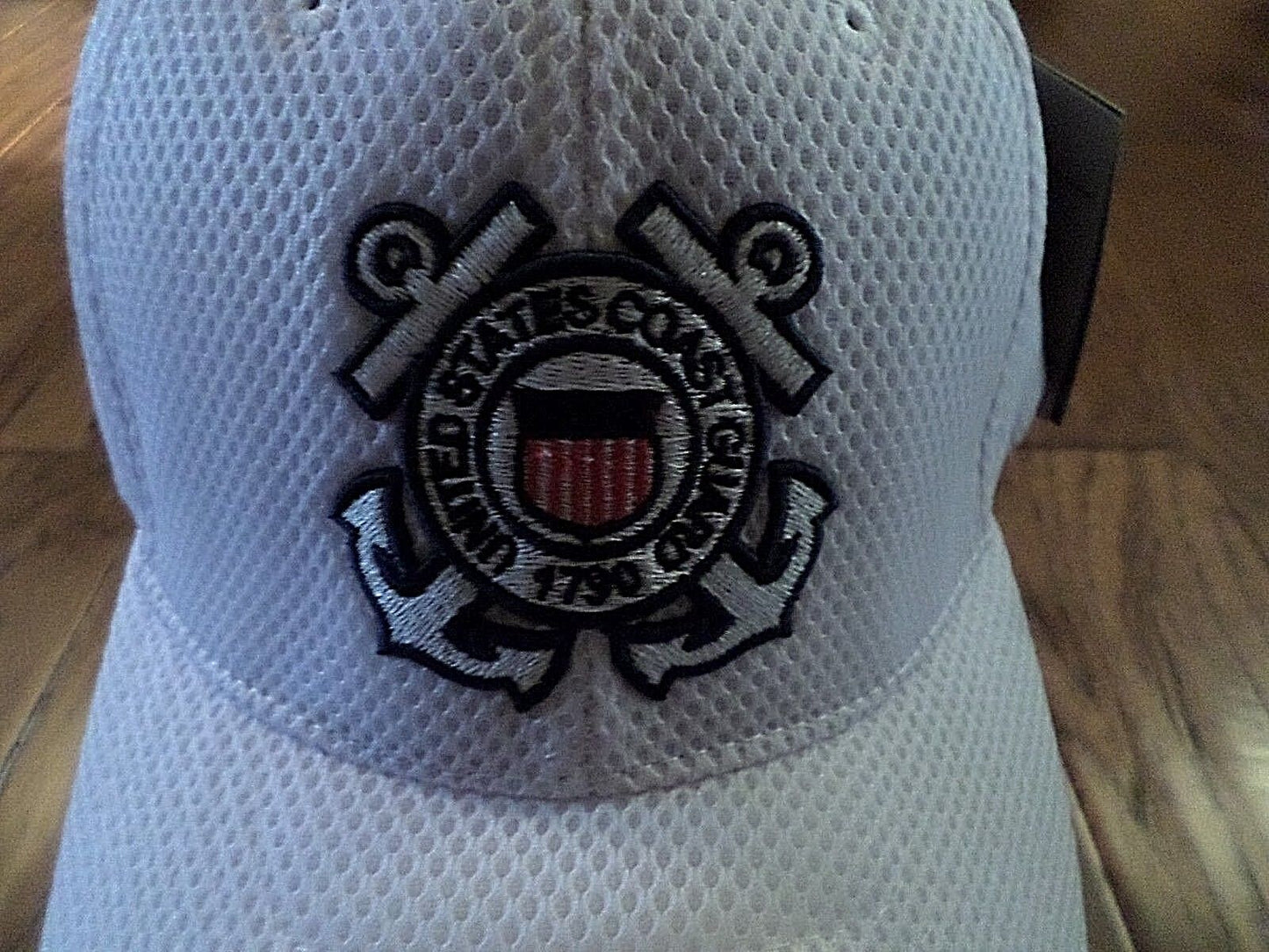 New U.S Coast Guard Hat Air Mesh 3-D Embroidered CG White Baseball Cap