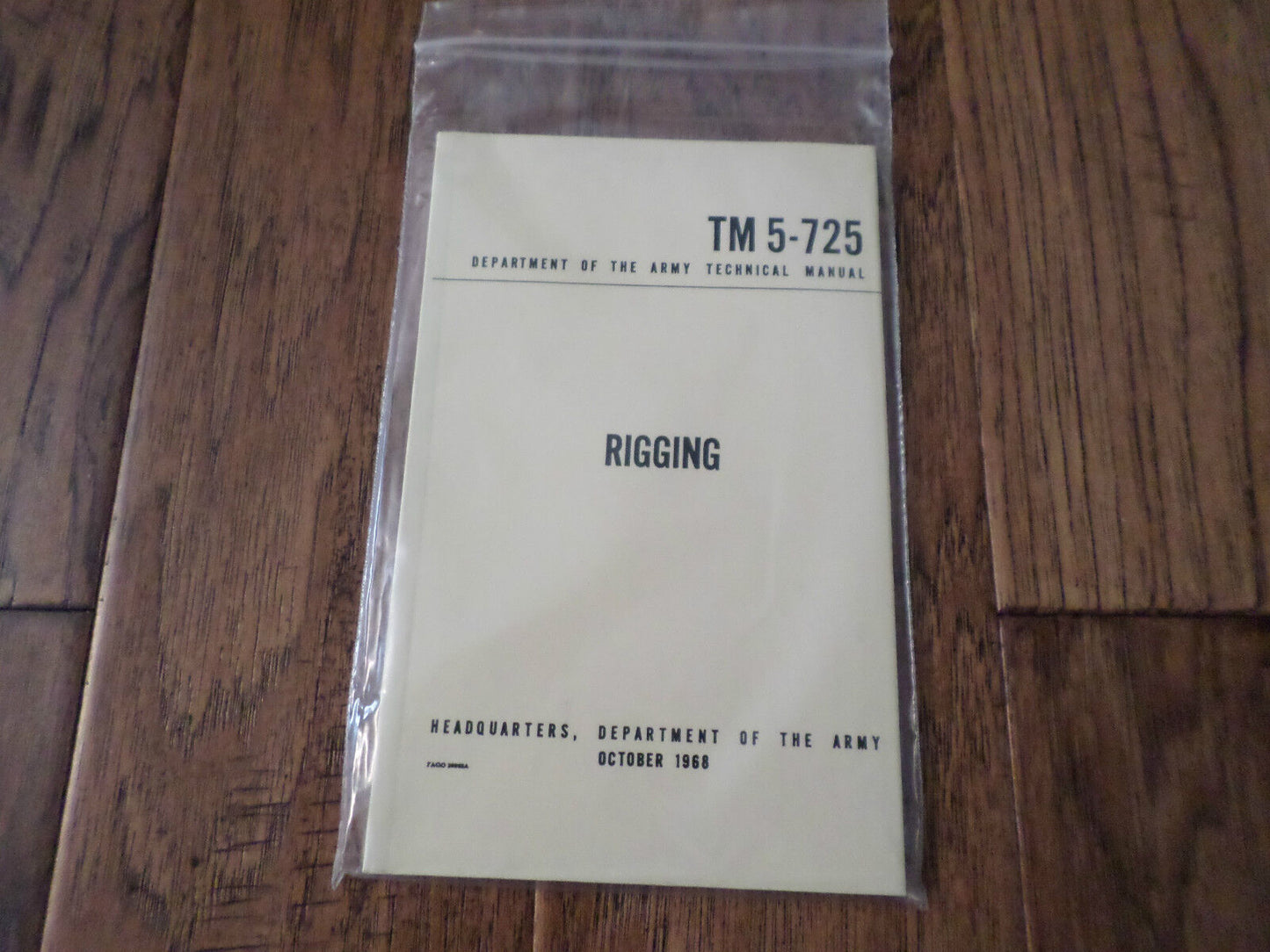 U.S ARMY RIGGING HANDBOOK ROPES KNOTS & SPLICES HEAVY LOADS GUIDE BOOK TM 5-725