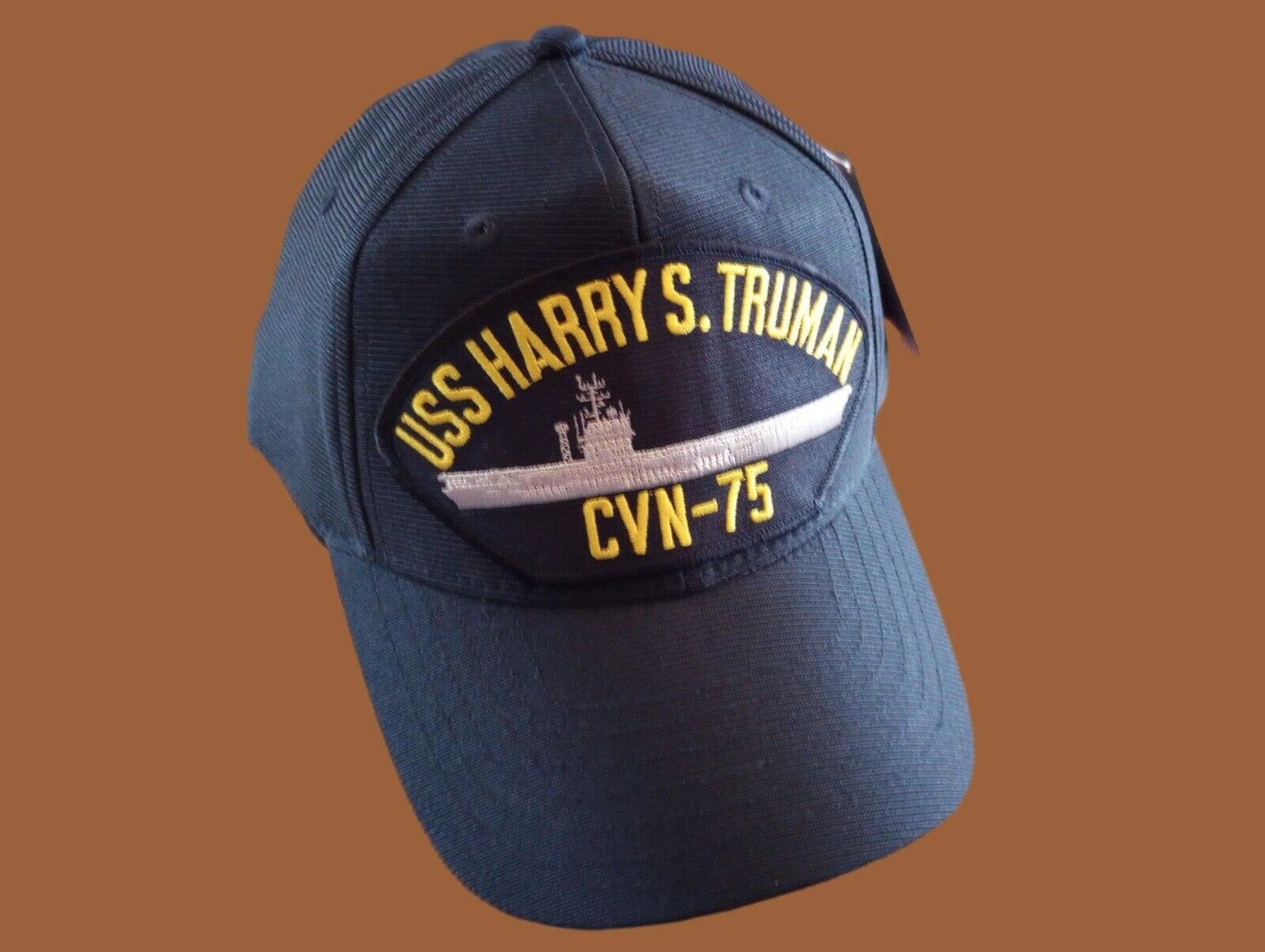 USS HARRY S TRUMAN CVN-75 NAVY SHIP HAT U.S MILITARY OFFICIAL BALL CAP USA MADE