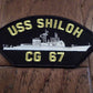 USS SHILOH CG-67 U.S NAVY SHIP HAT PATCH U.S.A MADE HEAT TRANSFER