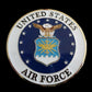 AIR FORCE AUTOMOBILE GRILL BADGE ALL WEATHER EMBLEM AUTO HOME MEDALLION