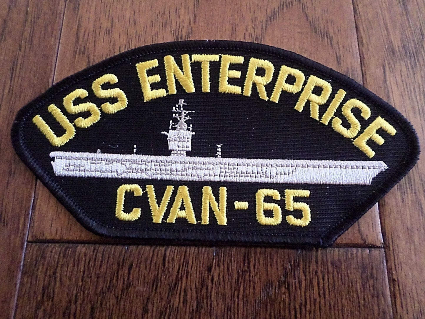 U.S NAVY SHIP HAT PATCH USS ENTERPRISE CVAN-65 CARRIER USA MADE HEAT TRANSFER