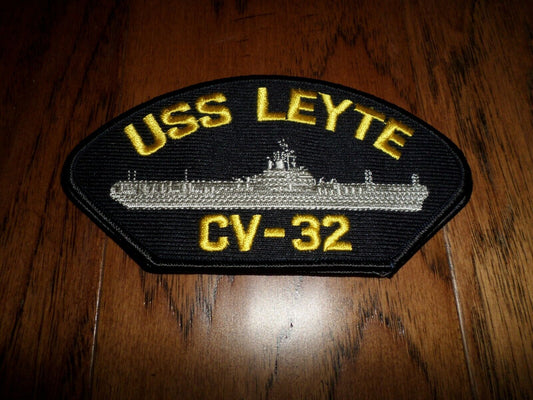 USS LEYTE CV-32 U.S NAVY SHIP HAT PATCH NAVY CARRIER  HEAT TRANSFER