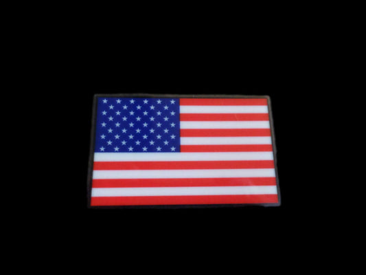 U.S AMERICAN FLAG WINDOW MYLAR DECAL BUMPER STICKER. 2 1/2" X 3" GOOD QUALITY