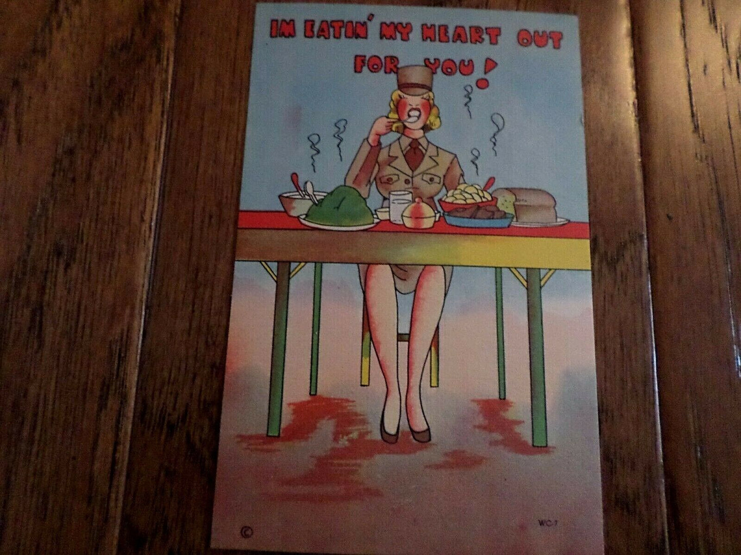 WWII U.S MILITARY COMIC POSTCARDS FEMALE WAC BY BEALS WAC SERIES