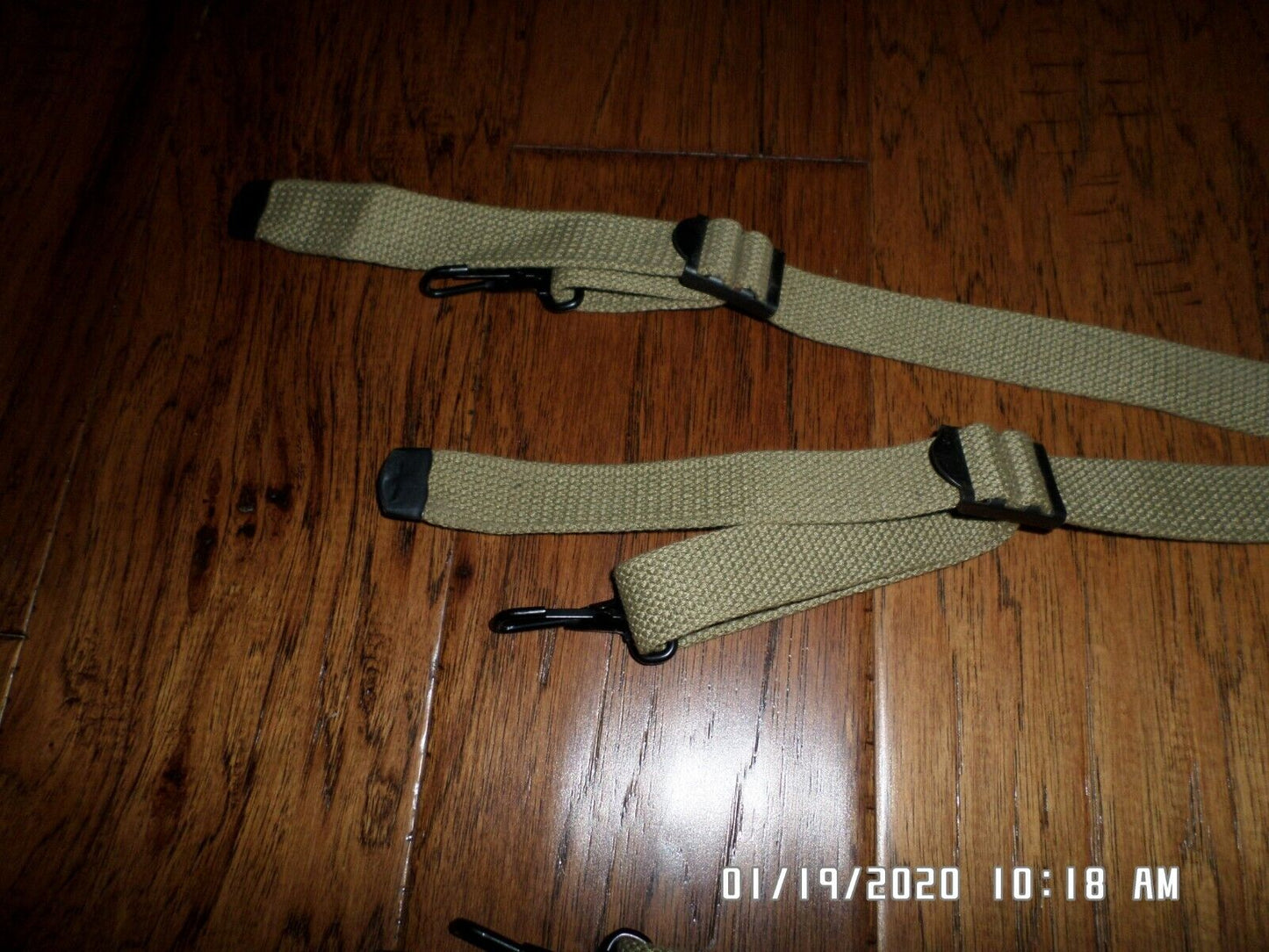 WWII U.S MILITARY ARMY M-1936 COMBAT SUSPENDERS KHAKI NEW IN BAGS