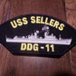 U.S NAVY SHIP HAT PATCH. USS SELLERS DDG-11 SHIP PATCH U.S.A MADE HEAT TRANSFER