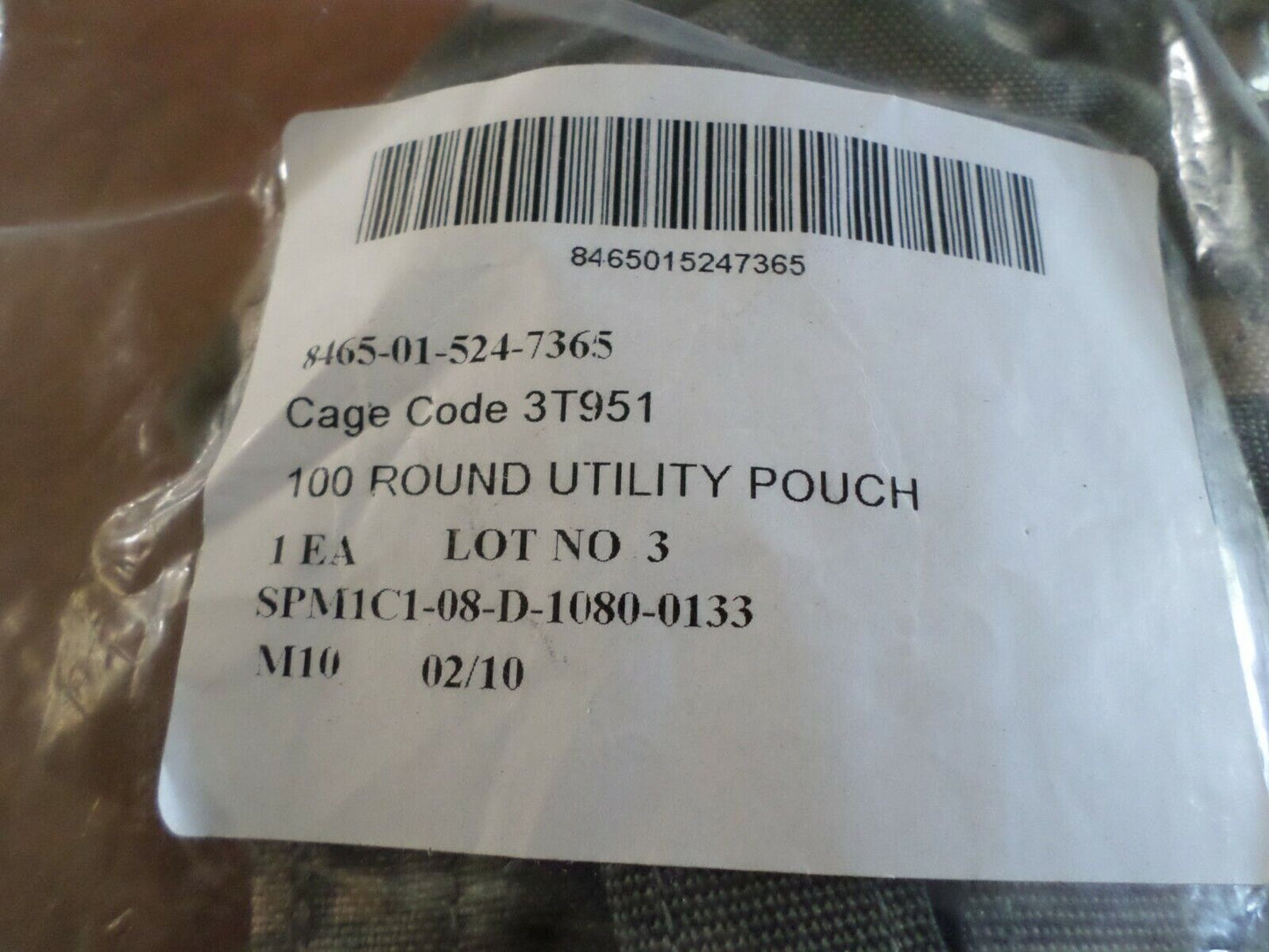 U.S MILITARY ISSUE POUCH 100 ROUND 5.56MM AMMUNITION MOLLE II UTILITY ACU CAMO