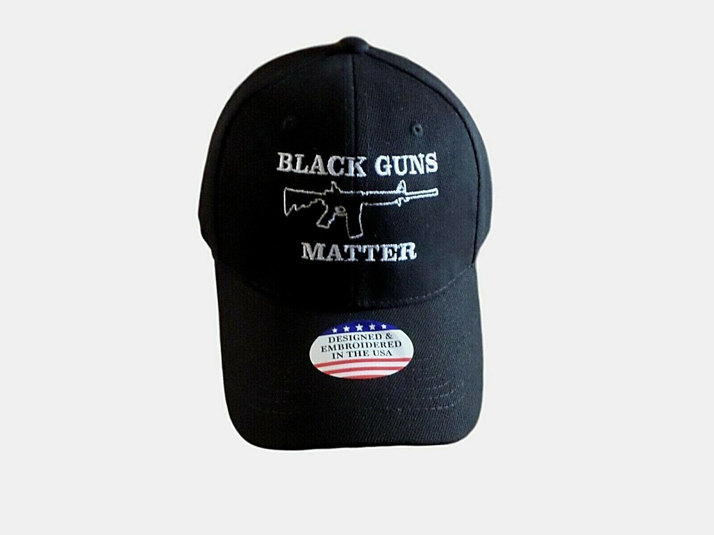 BLACK GUNS MATTER 6 PANEL CAP EMBROIDERED HAT 2nd AMENDMENT