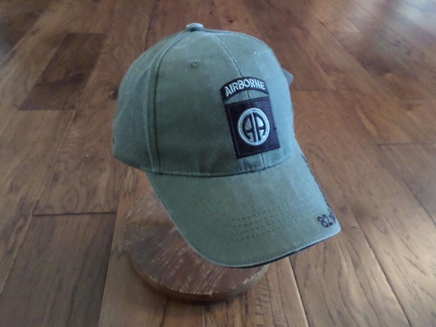 ARMY 82nd AIRBORNE HAT EMBROIDERED MILITARY BALL CAP STONE WASHED OD GREEN