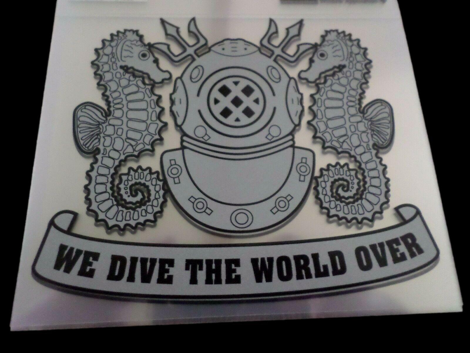 U.S MILITARY NAVY DEEP SEA DIVER WINDOW DECAL STICKER 5.25