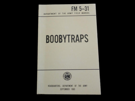 U.S ARMY BOOBYTRAPS BOOK HANDBOOK GUIDE