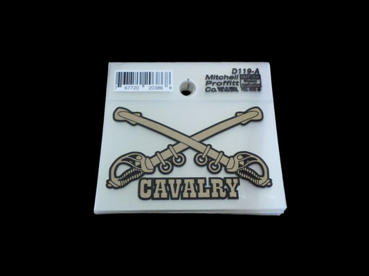 U.S MILITARY ARMY CAVALRY CROSS SABRES WINDOW DECAL STICKER MINI 3" X 2" INCHES