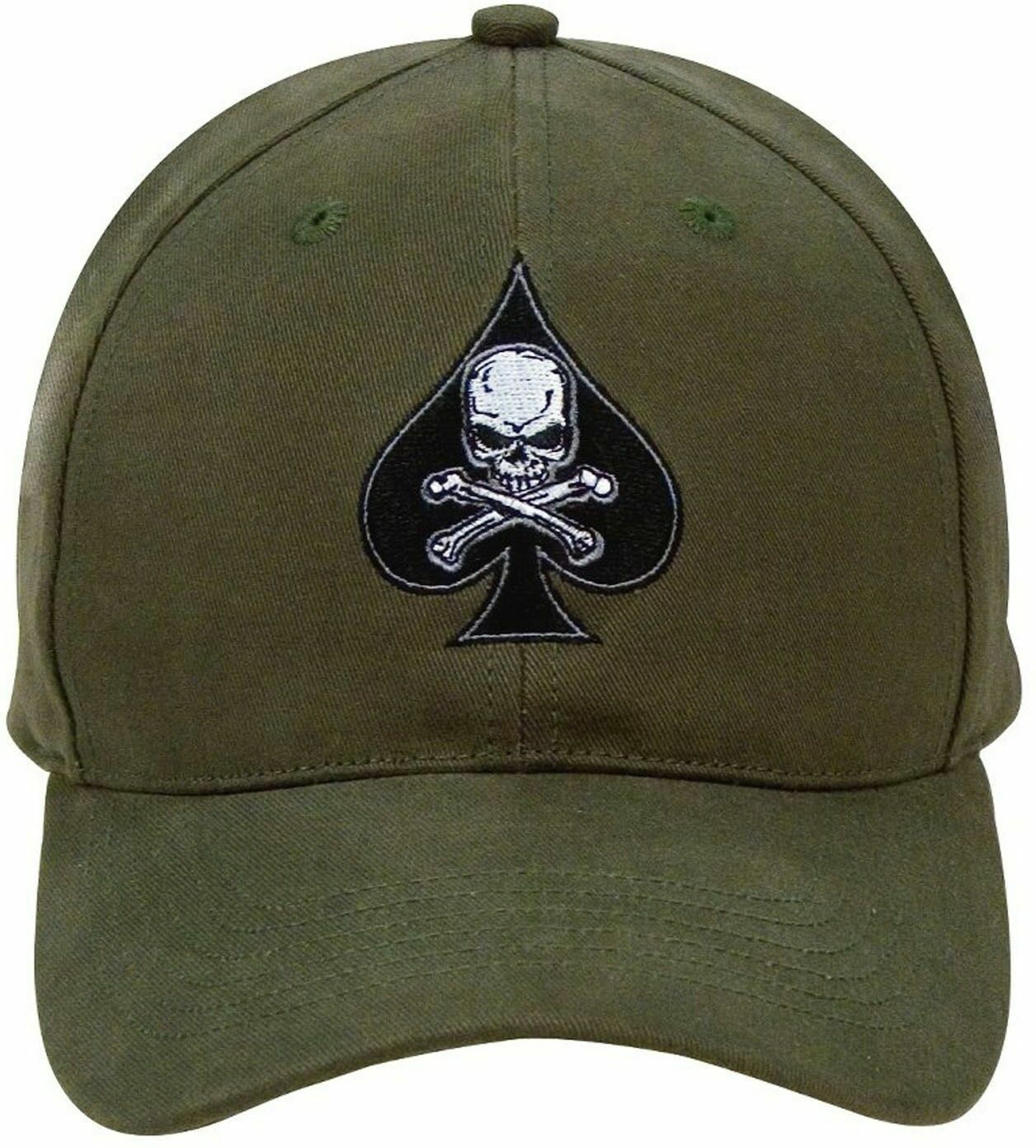 New Polo Style Death Spade Embroidered OD Green Baseball Hat Cap