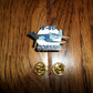 U.S MILITARY F-4U CORSAIR FIGHTER PLANE HAT PIN BADGE U.S AIR FORCE DOUBLE POST
