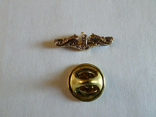 U.S MILITARY NAVY GOLD OFFICERS MEN SUBMARINE HAT PIN LAPEL PIN MINIATURE