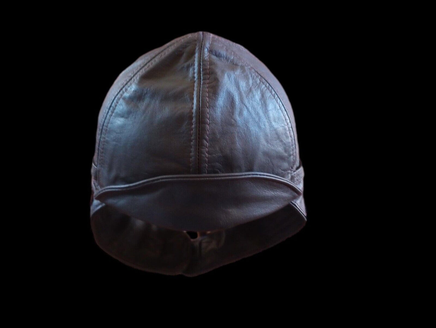 LEATHER AVIATOR HELMET CAP WWII GERMAN BROWN NEW REPRODUCTION LARGE