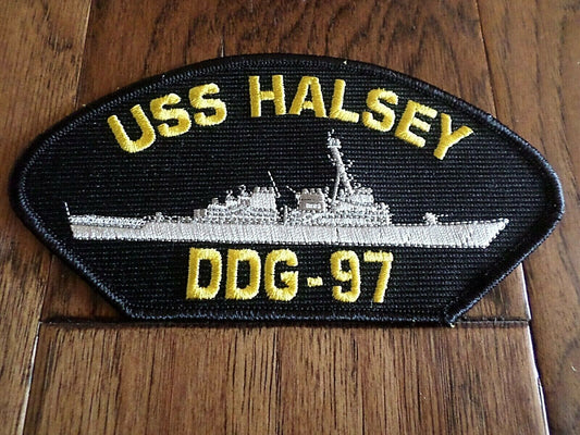 U.S NAVY SHIP HAT PATCH USS HALSEY DDG-97 SHIP PATCH HEAT TRANSFER