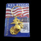 MILITARY MARINE CORPS EGA METAL KEY CHAIN RING USMC INSIGNIA NEW