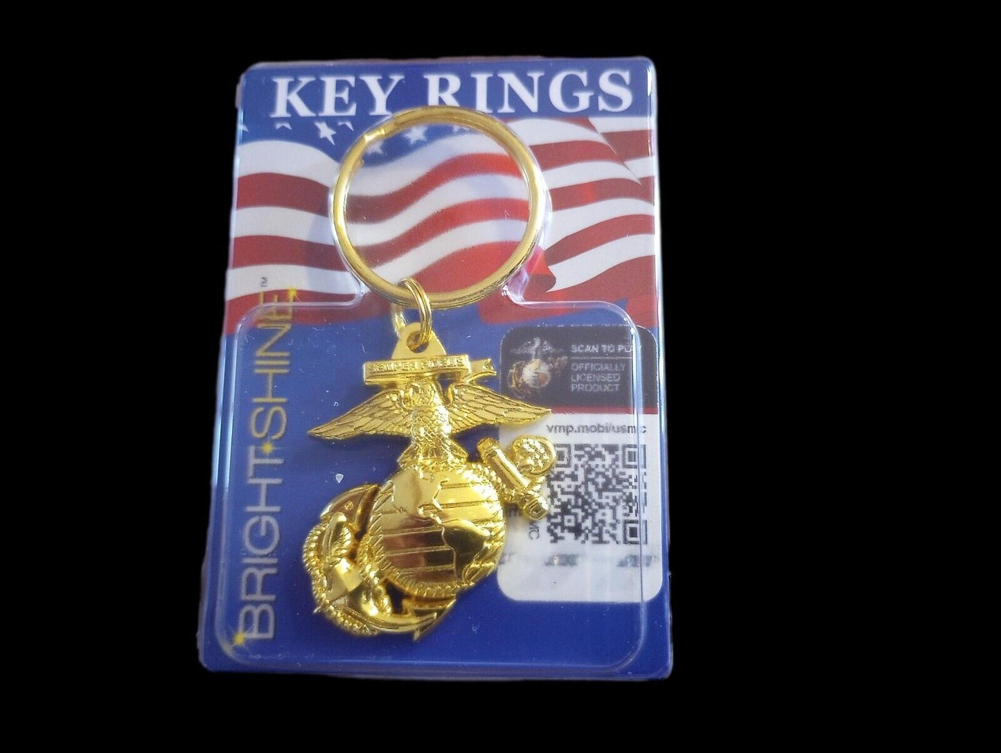 MILITARY MARINE CORPS EGA METAL KEY CHAIN RING USMC INSIGNIA NEW