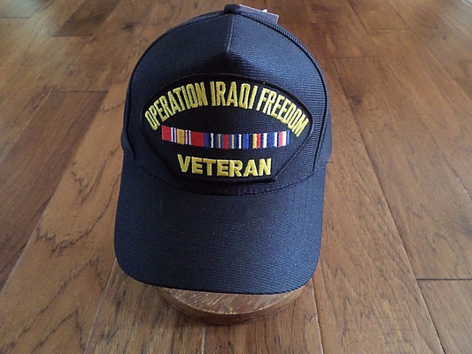 OPERATION IRAQI FREEDOM VETERAN HAT U.S MILITARY OFFICIAL BALL CAP U.S.A MADE